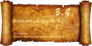 Bontovics Geréb névjegykártya